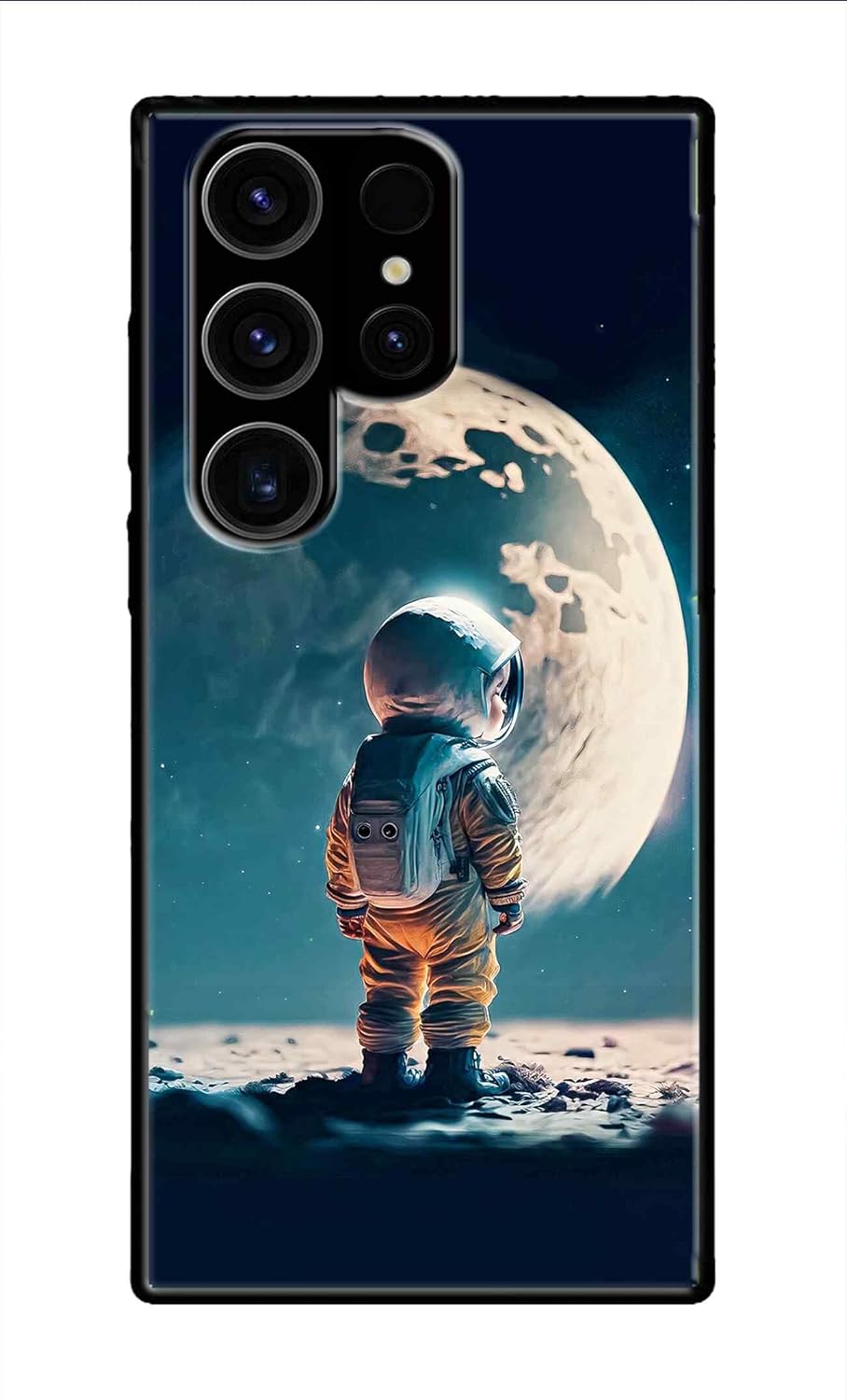 PRINTFIDAA® Metal TPU Printed Back Cover for Samsung Galaxy S24 Ultra 5G (Child Astronaut -P1) 360 Degree Protection | Camera Protection -25092024(J)