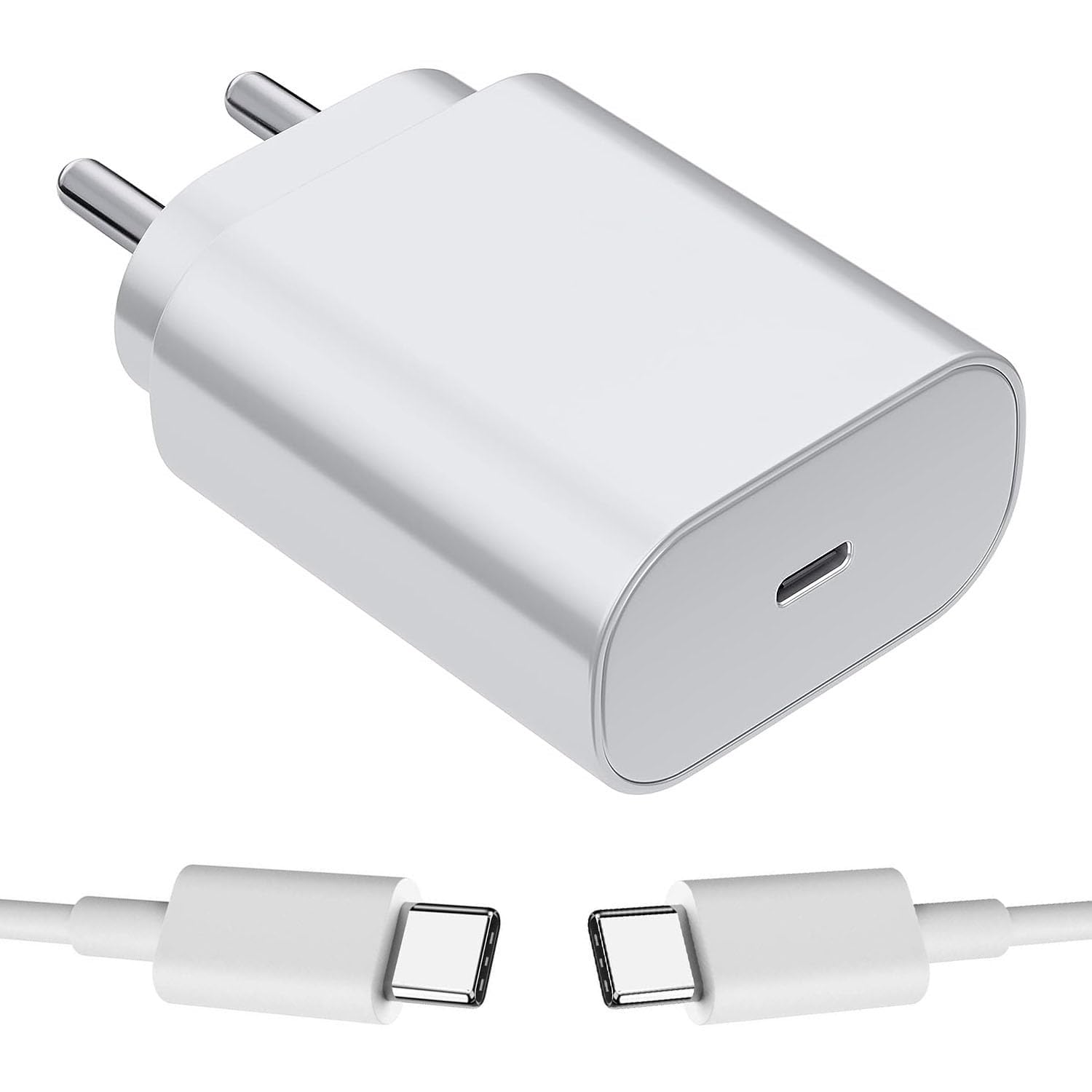 Quick Fast 65W Type-C Charger for Sam-Sung Galaxy S24 Ultra Charger Original Adapter Like Mobile Charger | Qualcomm QC 3.0 Quick Charger with 1 Meter Type C USB Data Cable (65W,JS-35,WT)