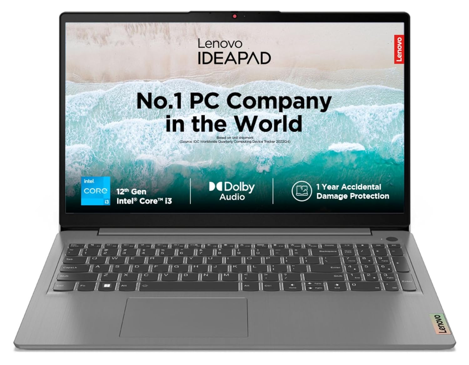 Lenovo IdeaPad Slim 3 Intel Core i3 12th Gen 15.6″ (39.62cm) FHD Thin & Light Laptop (8GB/512GB SSD/Intel UHD Graphics/Windows 11/MSO 21/1Yr ADP Free/3months Game Pass/Arctic Grey/1.63Kg), 82RK00VTIN