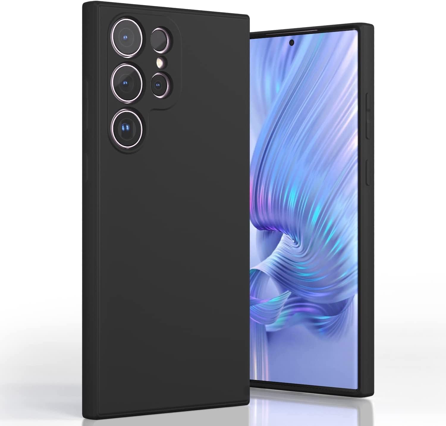 DIZORO Compatible with Samsung S23 Ultra 5G Back Cover with Upgraded Square Edges for Camera Protection Shockproof Flexible Matte Liquid Silicone Mobile Phone Case (Black) DIZORO Compatible with Samsung S23 Ultra 5G Back Cover with Upgraded Square Edges for Camera Protection Shockproof Flexible Matte Liquid Silicone Mobile Phone Case (Black)