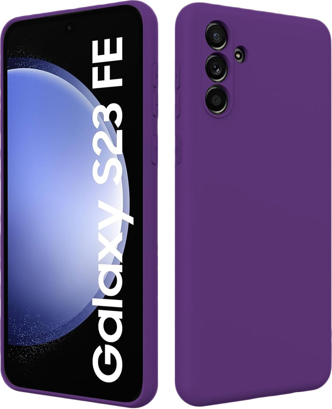 DIZORO Microfiber Candy Case Compatible for Samsung S23 FE 5G Smooth Touch Cushion Liquid Soft Silicone Gel Rubber Phone Cases Non-Slip Full Body Protective Shockproof Back Cover – Violet DIZORO Microfiber Candy Case Compatible for Samsung S23 FE 5G Smooth Touch Cushion Liquid Soft Silicone Gel Rubber Phone Cases Non-Slip Full Body Protective Shockproof Back Cover – Violet