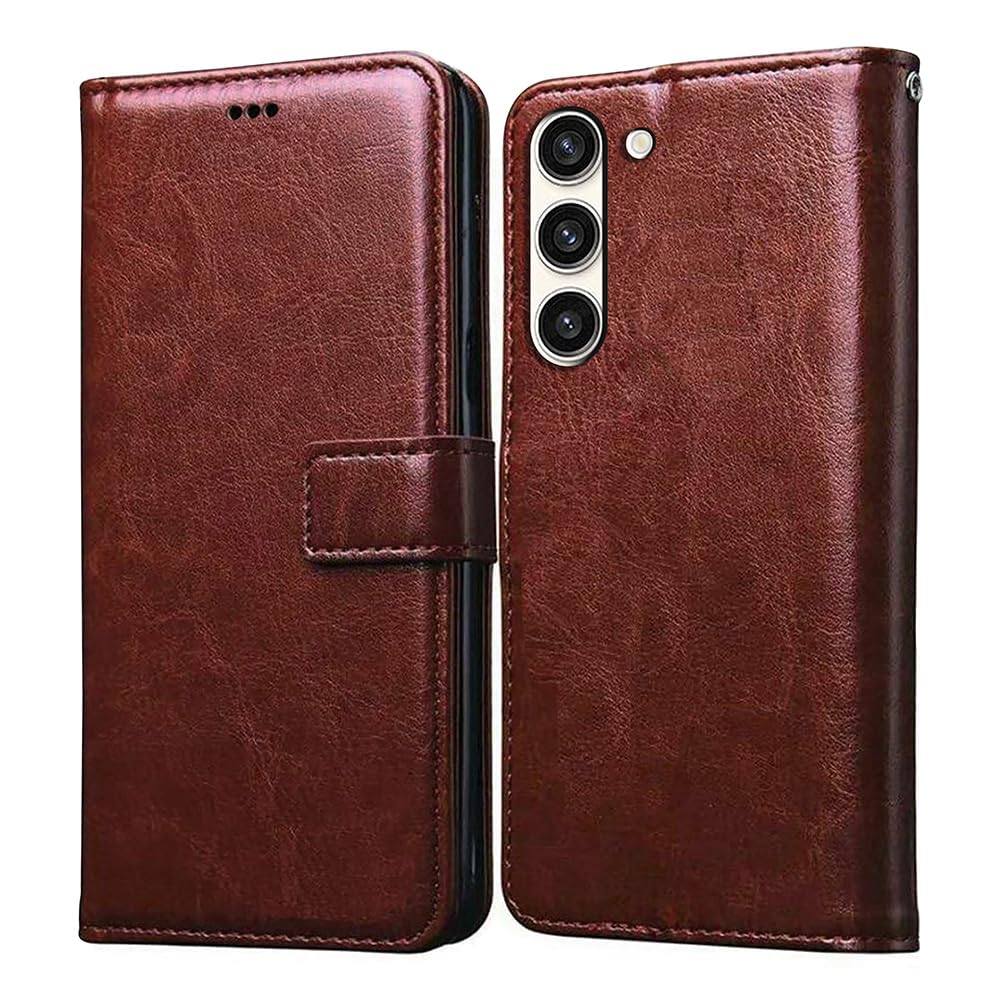 Casotec Flip Cover Back Case for Samsung Galaxy S23 Plus 5G | Premium Leather Finish | Inbuilt Pockets & Stand | Flip Cover Back Case for Samsung Galaxy S23 Plus 5G (Brown) Casotec Flip Cover Back Case for Samsung Galaxy S23 Plus 5G | Premium Leather Finish | Inbuilt Pockets & Stand | Flip Cover Back Case for Samsung Galaxy S23 Plus 5G (Brown)