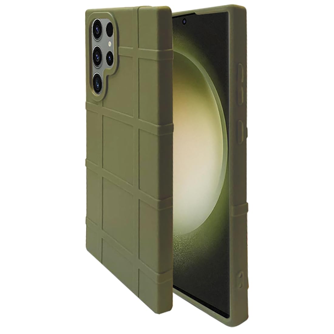 Casotec Shockproof Back Case Cover for Samsung Galaxy S23 Ultra 5G | 360 Degree Protection | Slim Protective Case | Anti-Scratch Tough TPU Case for Samsung Galaxy S23 Ultra 5G (Green)