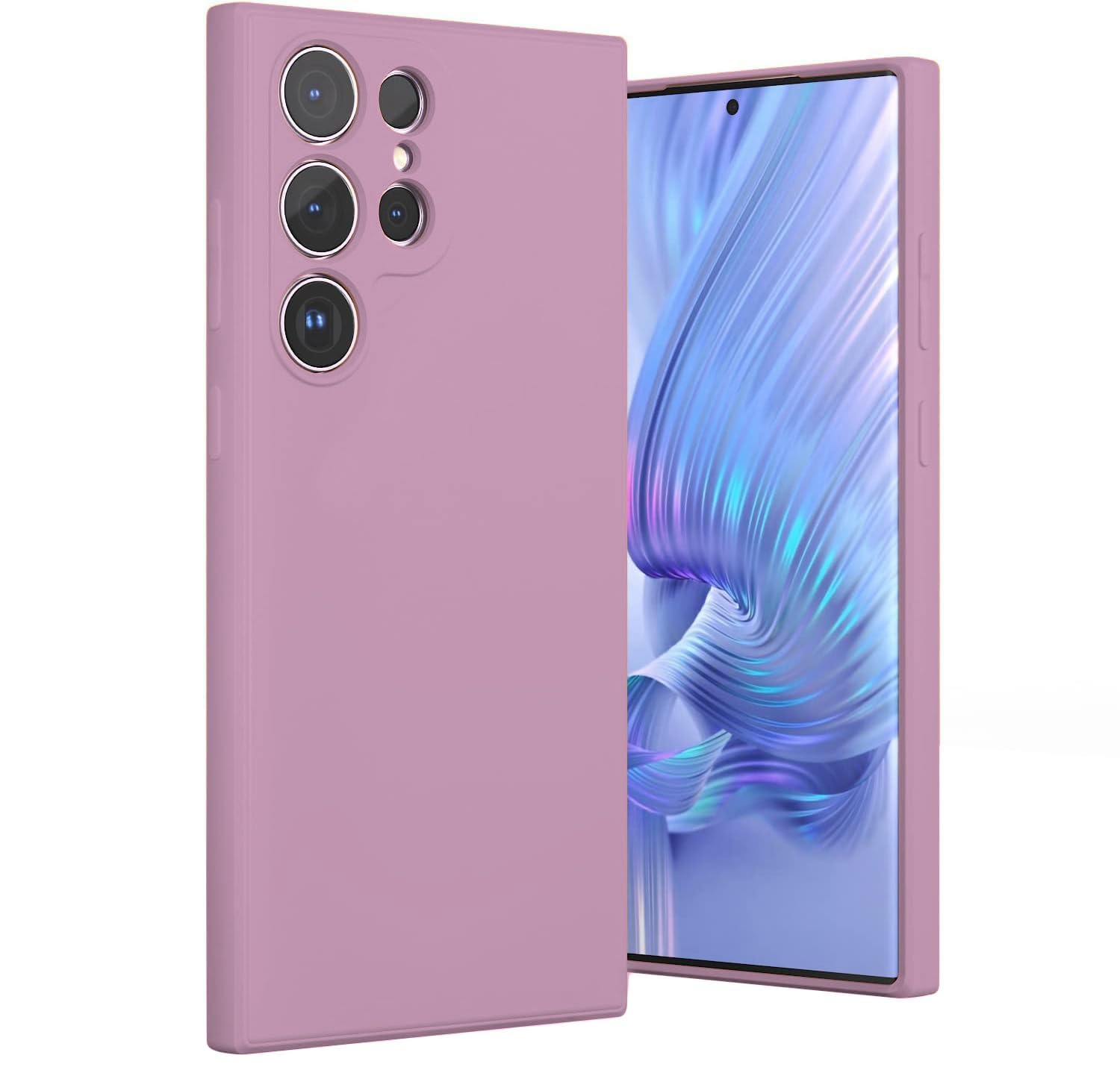 DIZORO Compatible With Samsung S23 Ultra 5G Back Cover With Upgraded Square Edges For Camera Protection Shockproof Flexible Matte Liquid Silicone Mobile Phone Case,Navy Blue