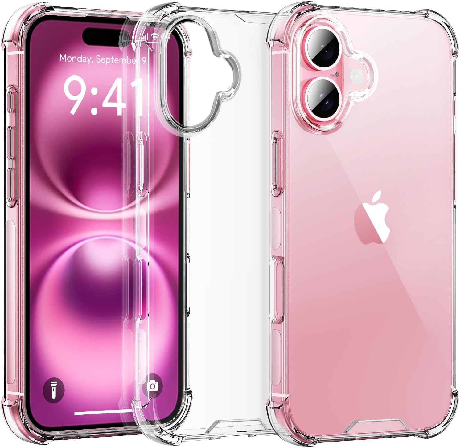EGOTUDE Designed for iPhone 16 Case | Shockproof Polycarbonate Hard Back Transparent Drop-Tested Cover