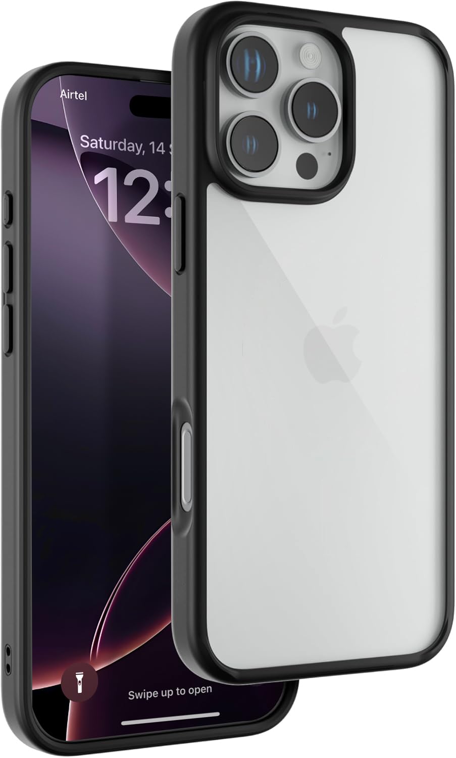 EGOTUDE for iPhone 16 Pro Case | Polycarbonate Hard Back Transparent Cover, Anti-Yellow Bumper