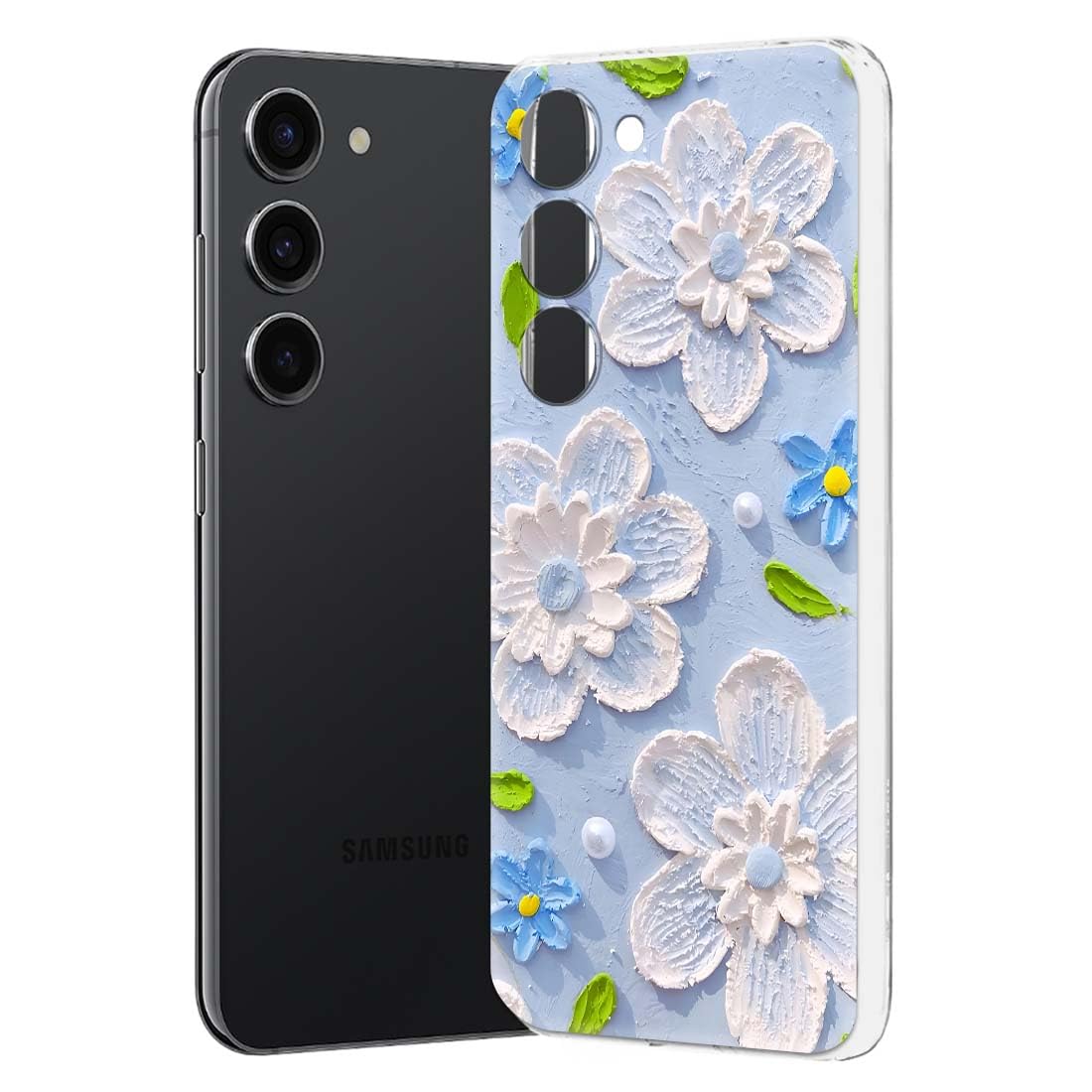 Fashionury Soft Silicone Designer Printed Full Protection Printed Back Case Cover for Samsung Galaxy S23 5G -D3165