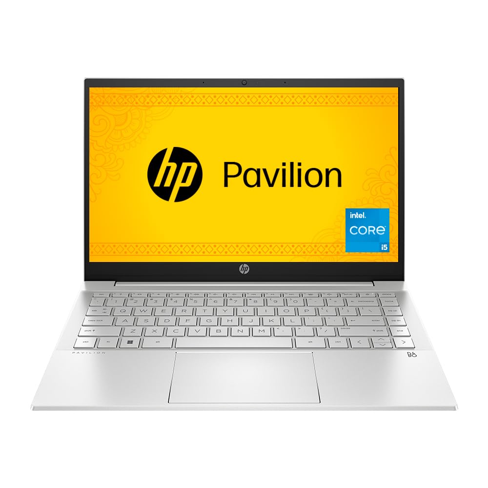 HP Pavilion, 12th Gen Intel Core i5-1235U, 16GB DDR4, 512GB SSD, 14-inch(35.6cm), IPS, FHD Laptop, Intel Iris Xe Graphics, Backlit KB, 720p HD camera (Win 11, Office 21, Silver, 1.41kg) dv2014TU