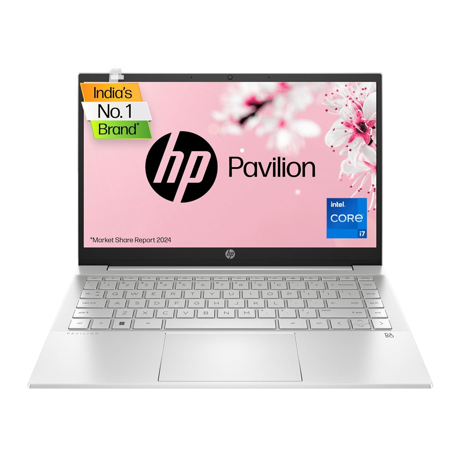 HP Pavilion 14, 12th Gen Intel Core i7-1255U, 16GB DDR4, 1TB SSD, 14-inch (35.6cm), IPS, FHD Laptop, Intel Iris Xe graphics, 720p FHD camera (Win 11, Office 21, Silver, 1.41 kg) dv2015TU