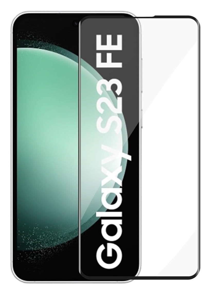 JGD PRODUCTS for Samsung Galaxy S23 FE 5G (2023) Tempered glass with Full Edge Protection and Easy Installation Kit