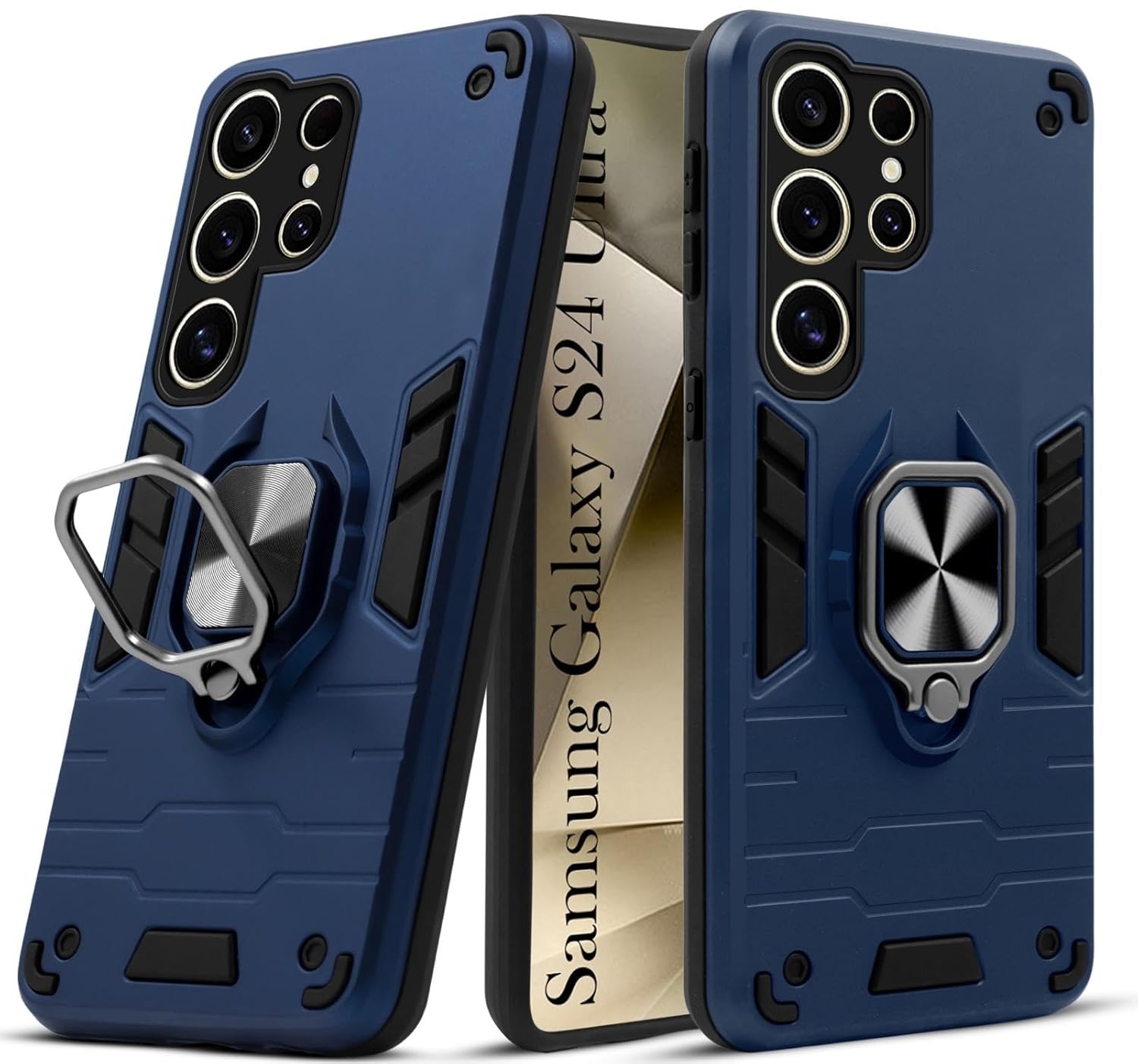 Jkobi Back Cover Case for Samsung Galaxy S24 Ultra (Shockproof Polycarbonate Dual Layer Hybrid Armor |Robust Blue)