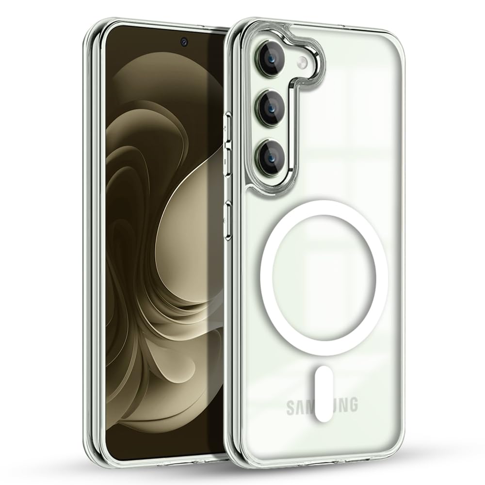 KARWAN® Transparent Back Cases and Cover Compatible for Samsung Galaxy S23 5G | .Anti-Shock| Hard Plastic |Transparent Compatible for Magsafe Case