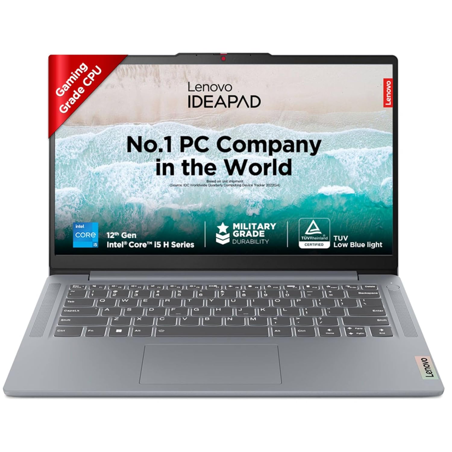 Lenovo IdeaPad Slim 3 12th Gen Intel Core i5-12450H 14″ (35.5cm) FHD 250 Nits Thin & Light Laptop (16GB/512GB SSD/Win 11/Office 21/1Yr Warranty/Alexa built-in/3 mon. Game Pass/Grey/1.37Kg), 83EQ005VIN