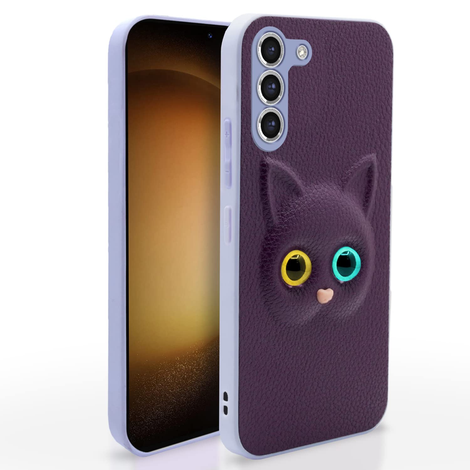 Pikkme Samsung Galaxy S23 5G Back Cover for Girls | Cute Cat Leather Finish | Soft TPU | Case for Samsung Galaxy S23 5G (Purple) Pikkme Samsung Galaxy S23 5G Back Cover for Girls | Cute Cat Leather Finish | Soft TPU | Case for Samsung Galaxy S23 5G (Purple)