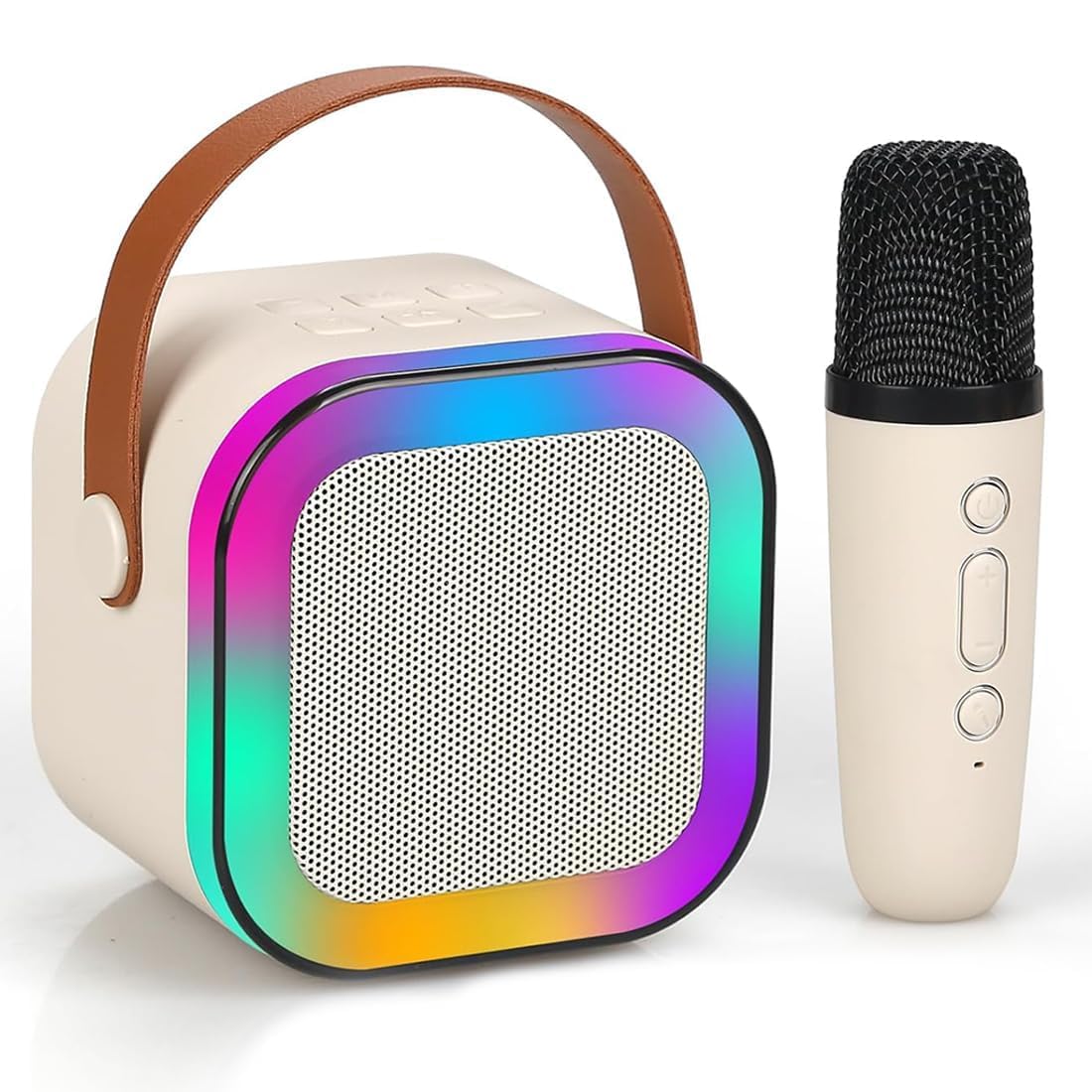SUPERSTUD Karaoke Machine for Kids || Portable Bluetooth Wireless Speaker with Wireless Mic || Birthday Gifts for Girls & Boys || Speaker for Kids with Mic (Multicolor) – 1Mic only