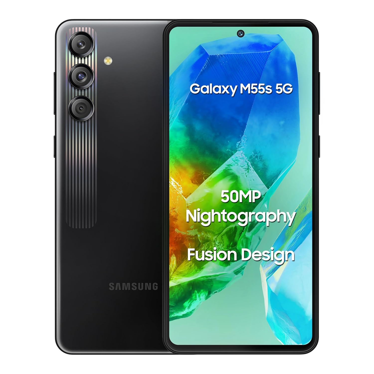 Samsung Galaxy M55s 5G (Thunder Black,8GB RAM,128GB Storage) | 50MP Triple Cam| 5000mAh Battery| Snapdragon 7 Gen 1 | 4 Gen. OS Upgrade & 5 Year Security Update| Super AMOLED+ Display| Without Charger Samsung Galaxy M55s 5G (Thunder Black,8GB RAM,128GB Storage) | 50MP Triple Cam| 5000mAh Battery| Snapdragon 7 Gen 1 | 4 Gen. OS Upgrade & 5 Year Security Update| Super AMOLED+ Display| Without Charger