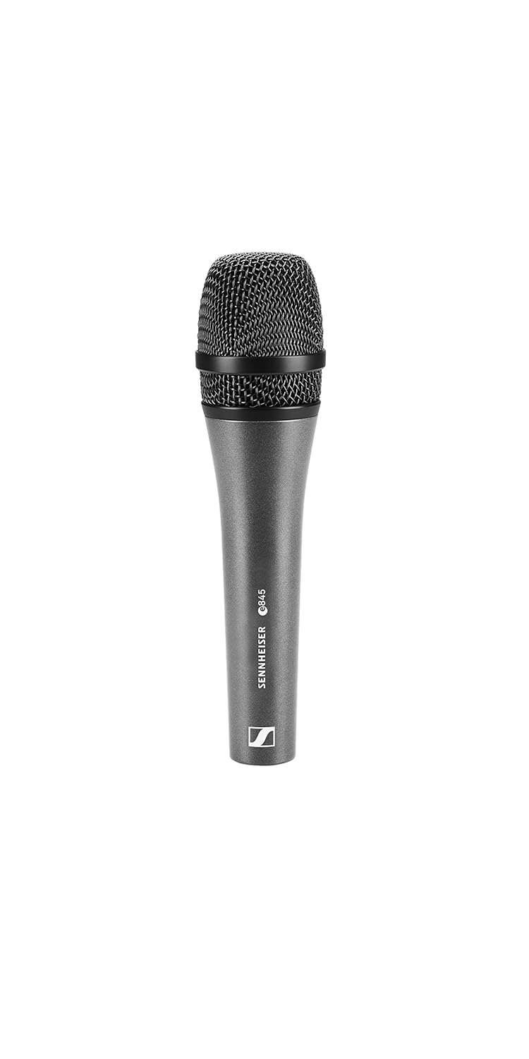 Sennheiser Professional Audio E845 Vocal Microphone | 100% Voice Clarity | Dynamic super-cardioid vocal mic | 40-16,000 Hz| Ideal for Conferences, Choirs, Live Singing & Stage Performances| Black