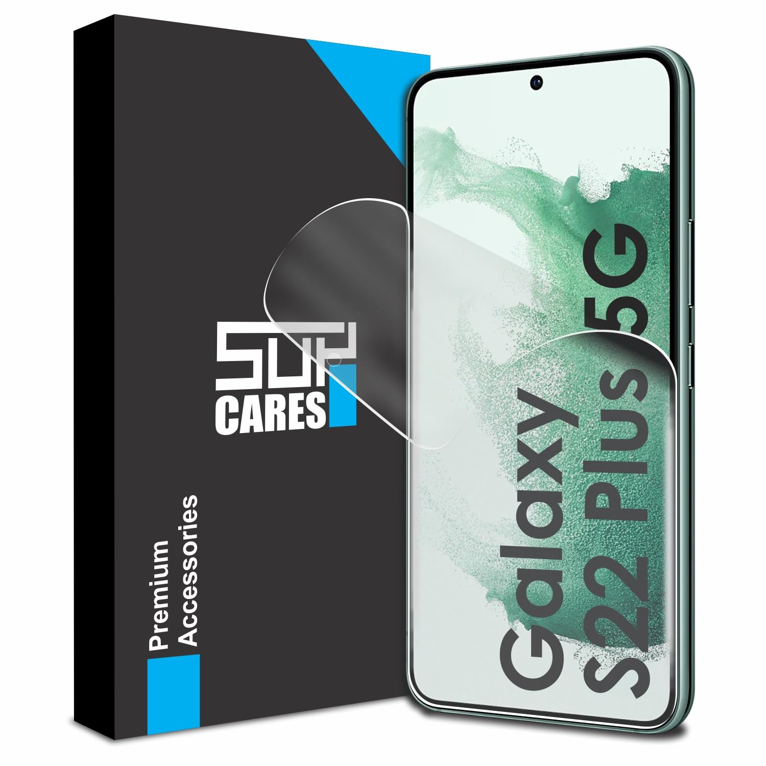 SupCares TPU Anti Glare Matte Unbreakable Membrane Screen Protector for Samsung Galaxy S22 Plus 5G and Samsung Galaxy S23 Plus 5G (6.6 Inch) with Easy-Self Installation Kit | Transparent