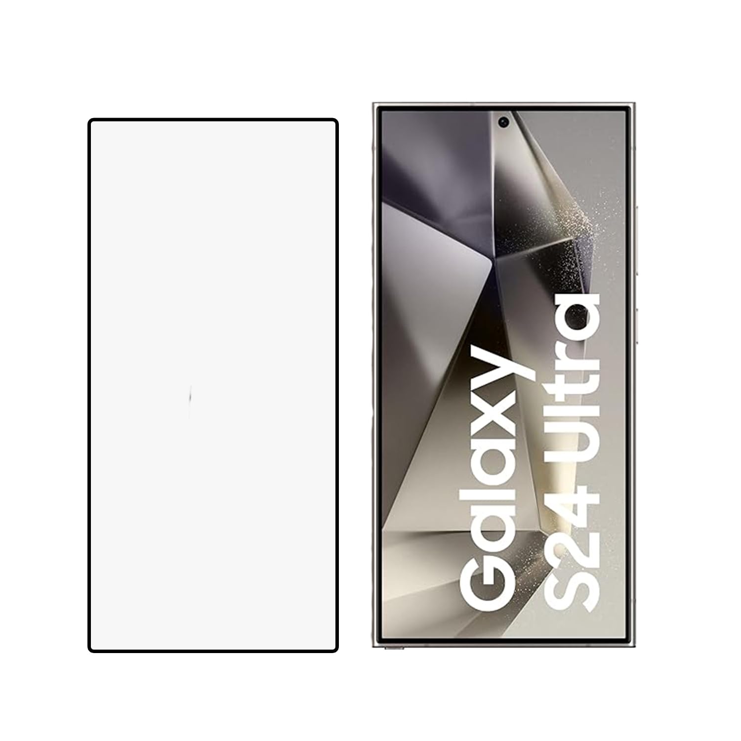 Tough Lee Tempered Glass Screen Guard Protector for Samsung Galaxy S24 Ultra 5G (Edge to Edge Coverage) (with Easy Installation Kit) (Scratch Proof, Durable) (Black) (Pack of 1)