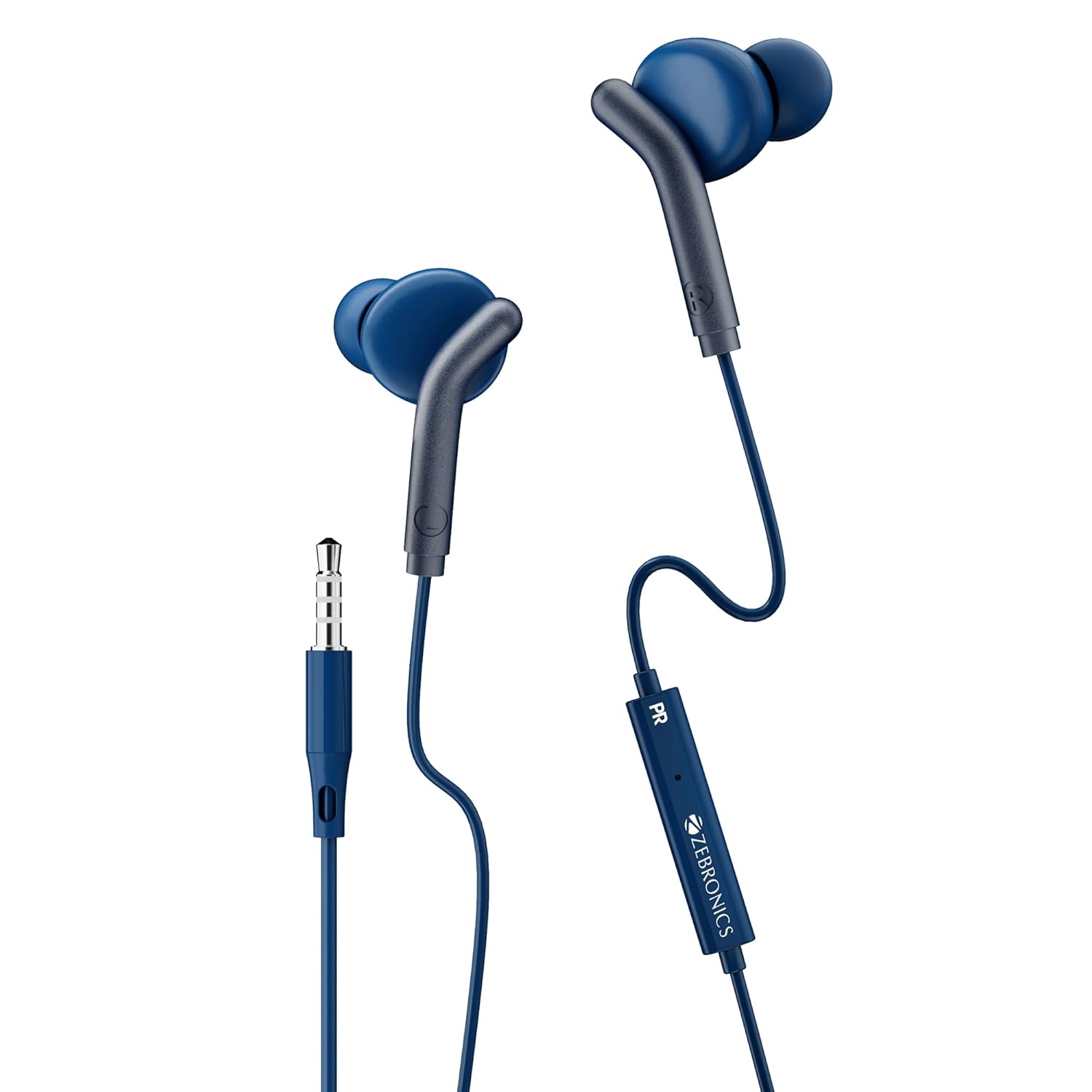 ZEBRONICS Zeb-Bro in Ear Wired Earphones with Mic, 3.5mm Audio Jack, 10mm Drivers, Phone/Tablet Compatible(Blue) ZEBRONICS Zeb-Bro in Ear Wired Earphones with Mic, 3.5mm Audio Jack, 10mm Drivers, Phone/Tablet Compatible(Blue)