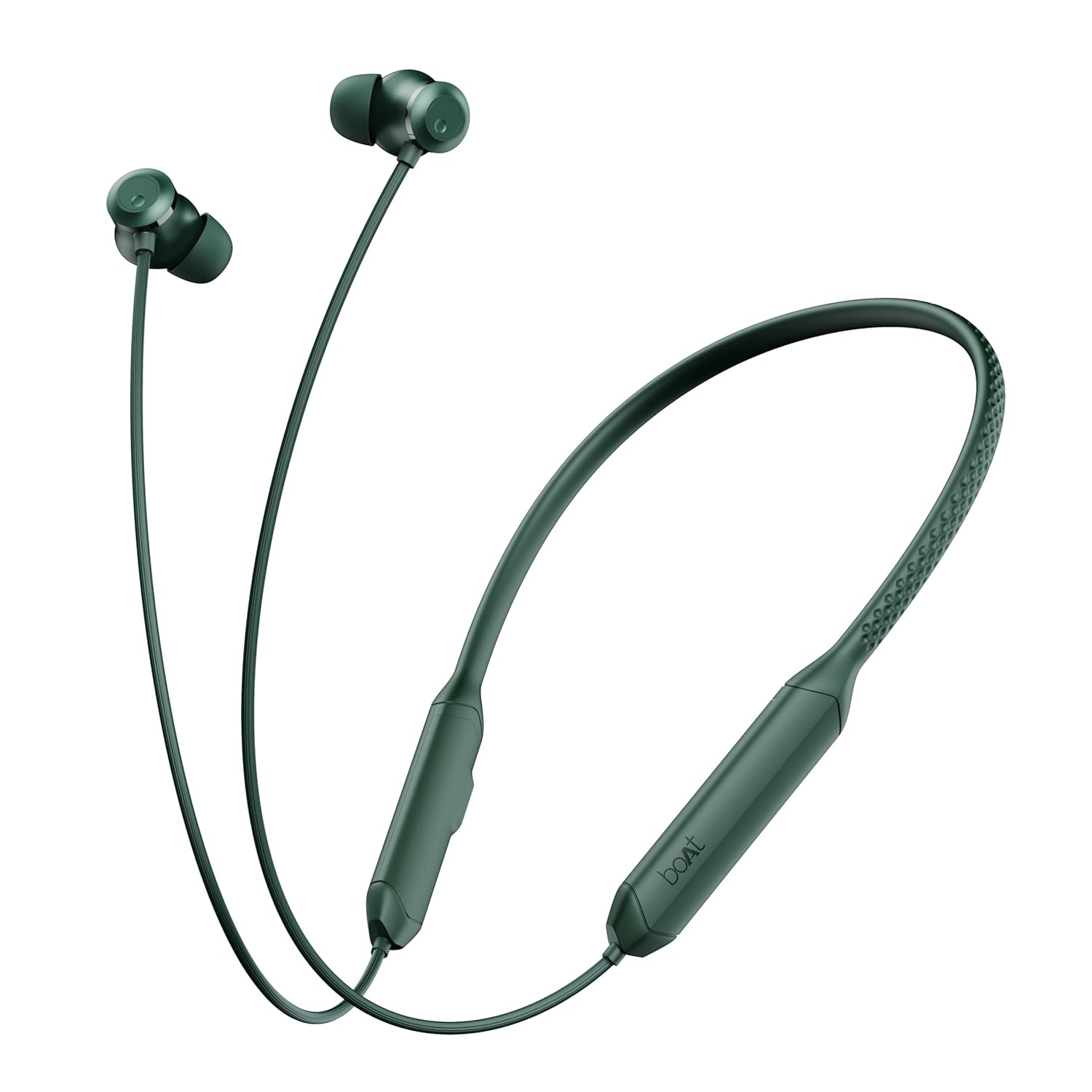 boAt Rockerz 255 Z Plus, AI-ENx Tech, Spatial Audio, 50HRS Battery, Low Latency Mode, Fast Charge, App Support, IPX4, GFPS, BT v5.3, Bluetooth Neckband, Wireless With Mic Earphones (Pine Green)