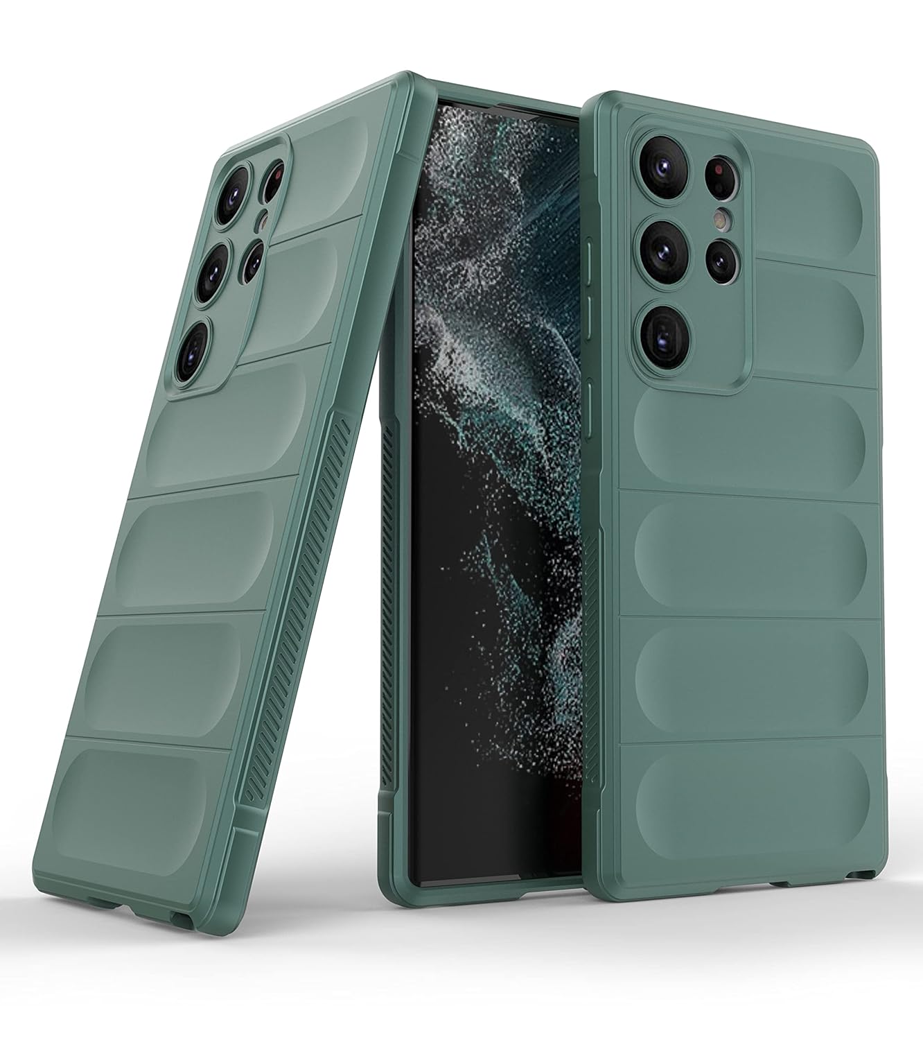 Zapcase Back Case Cover for Samsung Galaxy S23 Ultra 5G | Compatible for Samsung Galaxy S23 Ultra 5G Back Cover | Liquid Silicon Case for Samsung Galaxy S23 Ultra 5G with Camera Protection |Dark Green