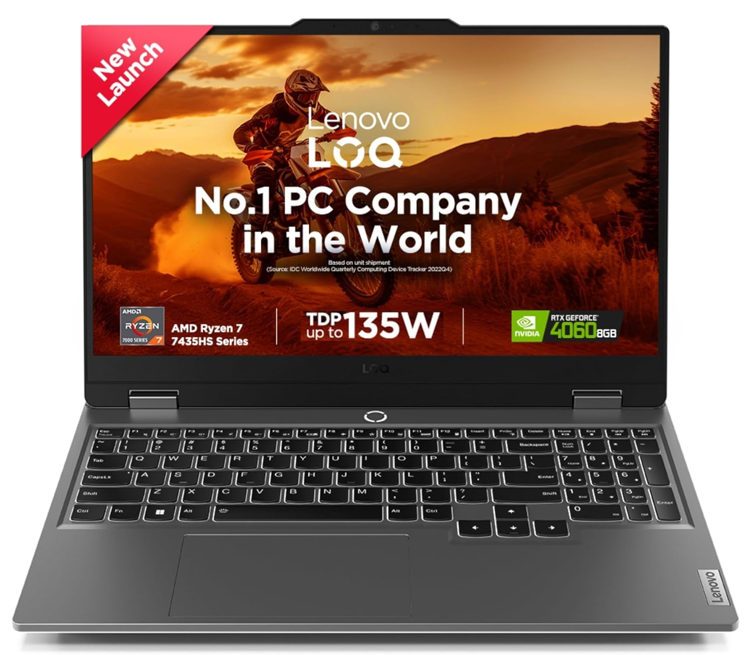 Lenovo LOQ 2024 AMD Ryzen 7 7435HS 15.6″ (39.6cm) 144Hz 300Nits FHD IPS Gaming Laptop (24GB/512GB SSD/Win 11/NVIDIA RTX 4060 8GB Graphics/100% sRGB/Office 21/1Yr ADP Free/Grey/2.4Kg), 83JC0046IN