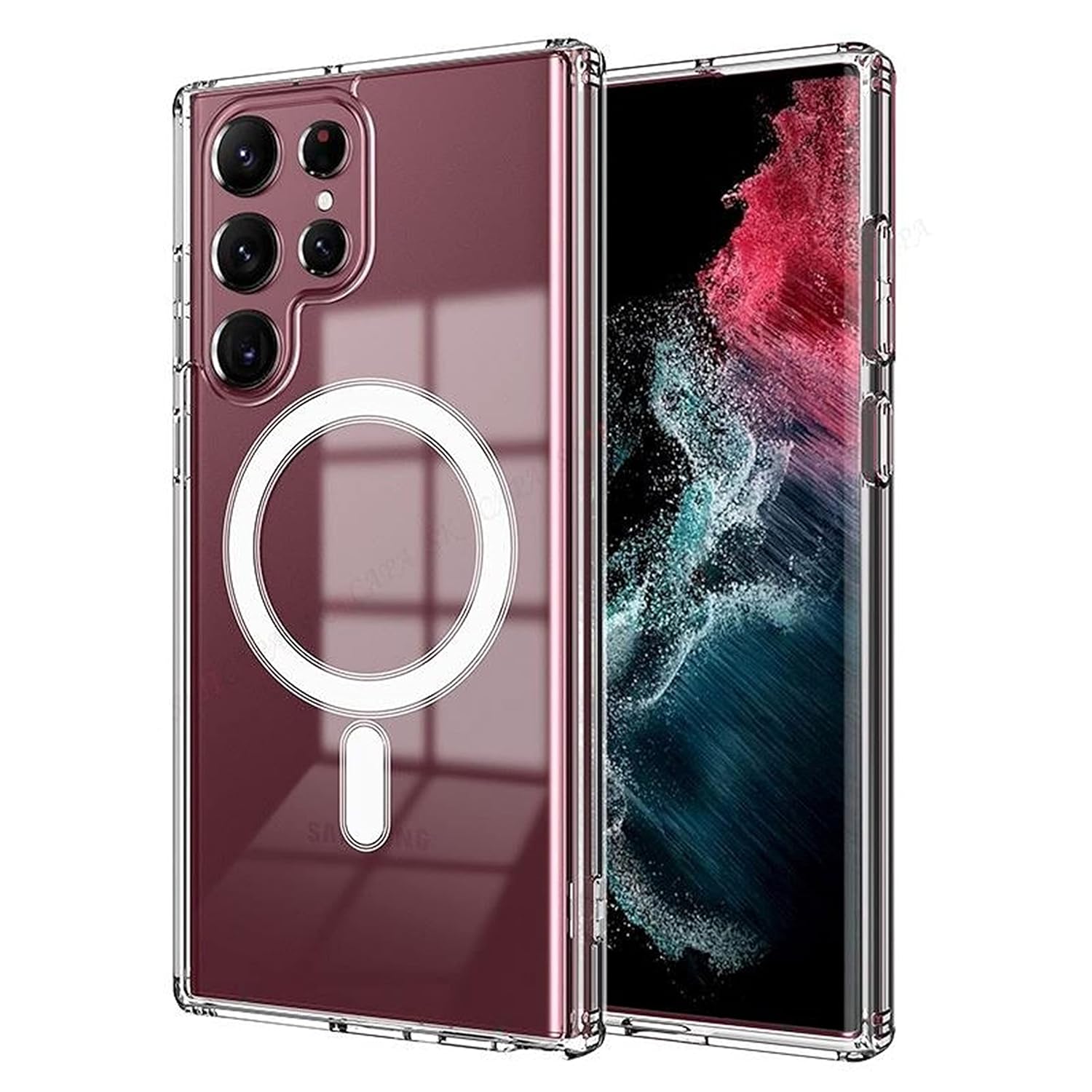 Zapcase Back Case Cover for Samsung Galaxy S23 Ultra 5G | Compatible for Samsung Galaxy S23 Ultra 5G Back Case Cover | Compatible with MagSafe | Scratch-Resistant Back Case Cover | Clear