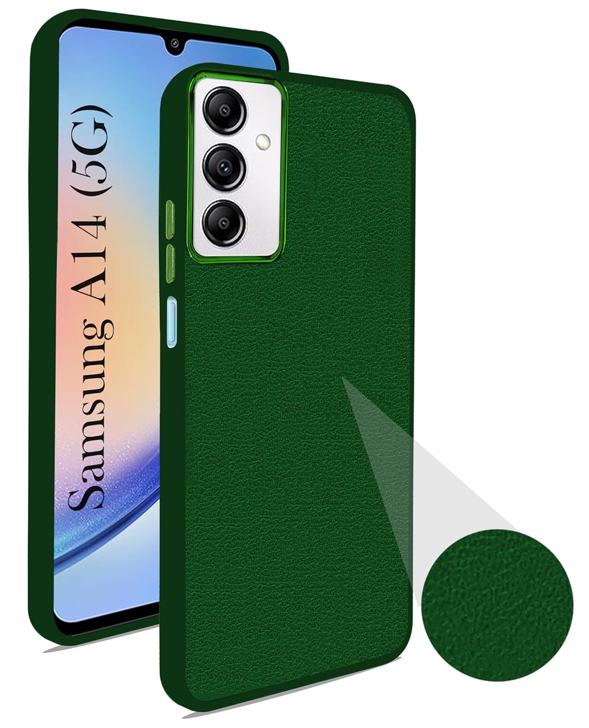 Jkobi Back Cover Case for Samsung Galaxy A14 4G | 5G (Minimalist Professional Leather | Shockproof Metal Camera Protection | Green) Jkobi Back Cover Case for Samsung Galaxy A14 4G | 5G (Minimalist Professional Leather | Shockproof Metal Camera Protection | Green)