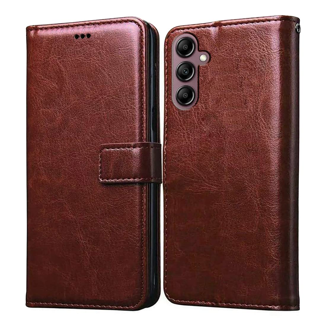 Casotec Flip Cover for Samsung Galaxy A14 5G | Premium Leather Finish | Inbuilt Pockets & Stand | Flip Case for Samsung Galaxy A14 5G (Brown) Casotec Flip Cover for Samsung Galaxy A14 5G | Premium Leather Finish | Inbuilt Pockets & Stand | Flip Case for Samsung Galaxy A14 5G (Brown)