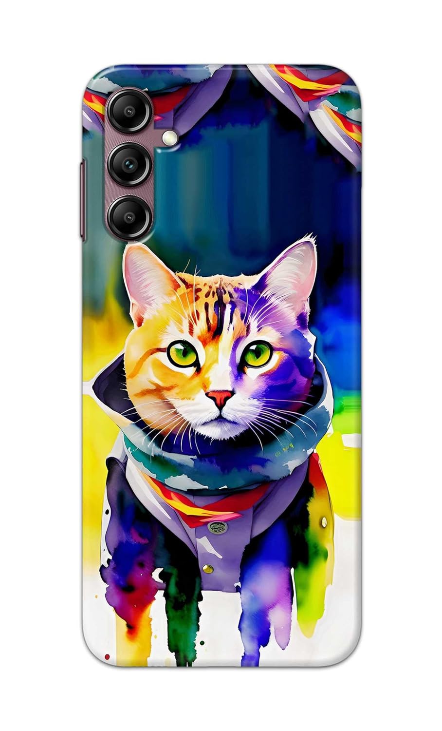 PRINTFIDAA® Printed Hard Back Cover for Samsung Galaxy A14 5G Back Cover (Coloured Cat) -190724(EV)