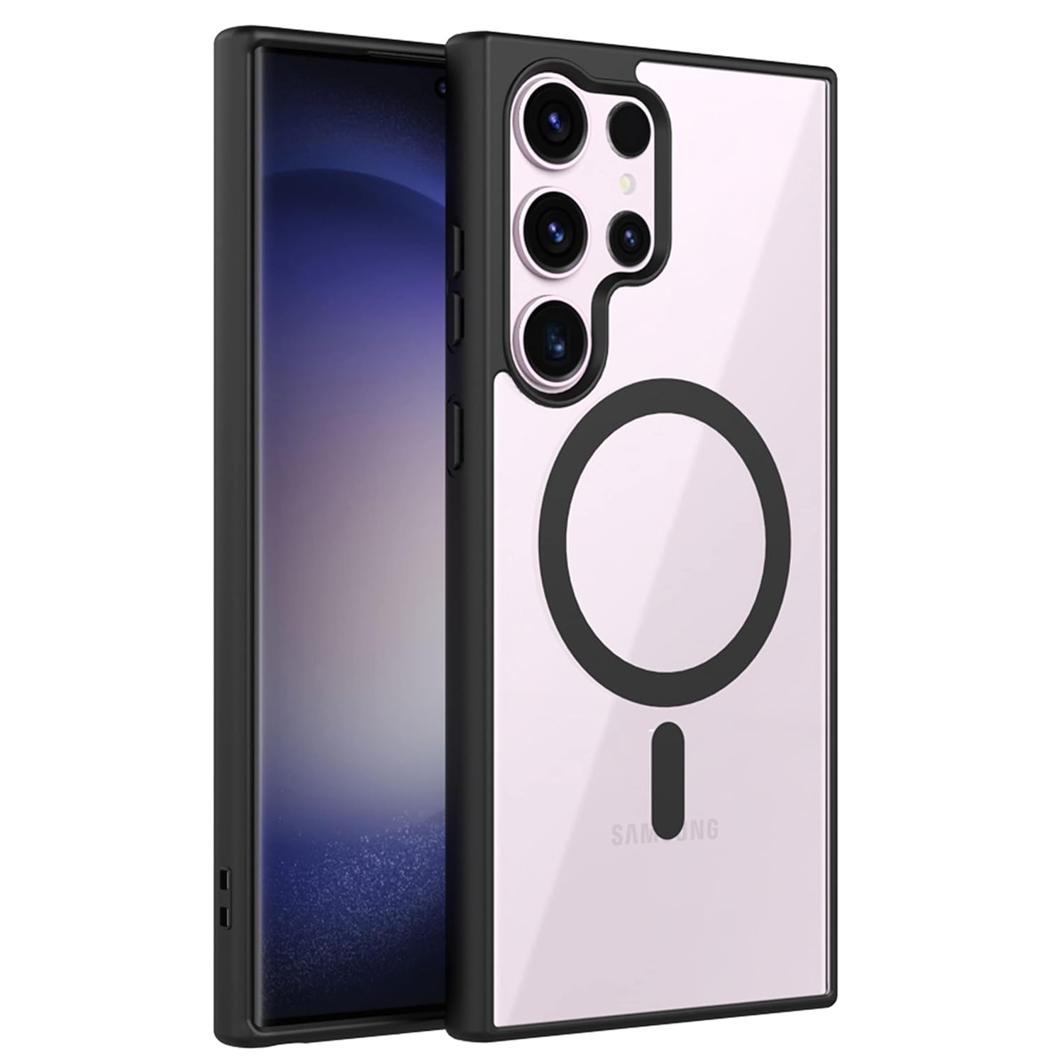 Amazon Basics Back Case Cover For Samsung Galaxy S23 Ultra 5G (Thermoplastic Polyurethane_Black)