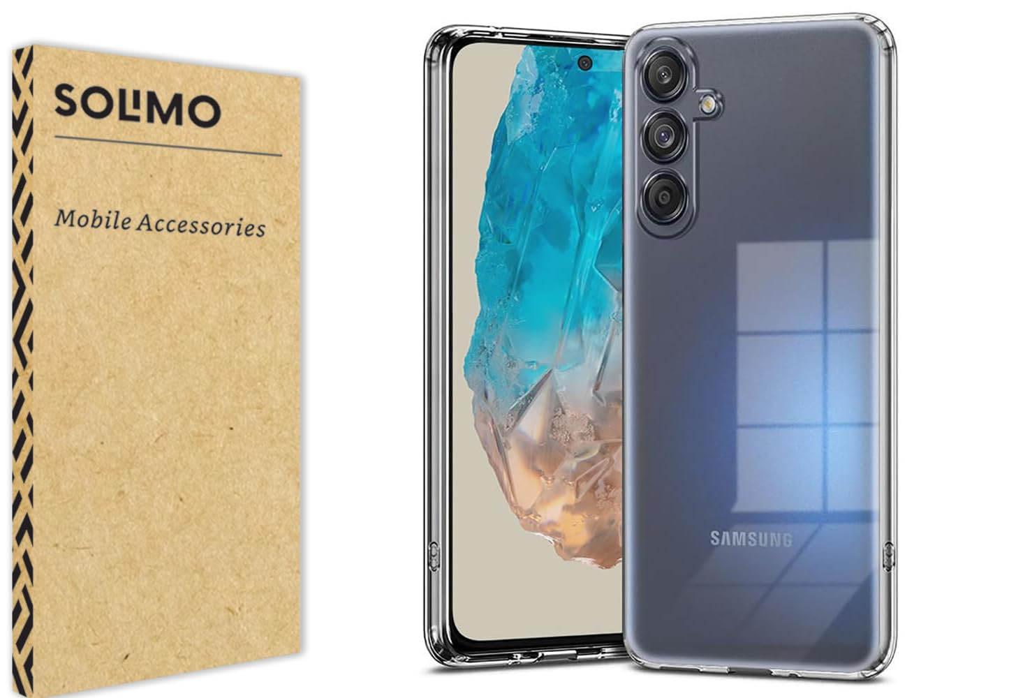 Amazon Brand – Solimo Basic Case for Samsung Galaxy M35 5G (Polycarbonate_Clear)