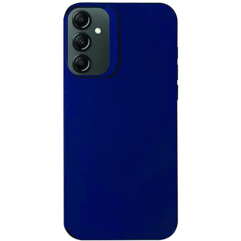 Amazon Brand – Solimo Samsung Galaxy A14 5G Back Cover | Camera Bump Protection & Inner Velvet Fabric Lining | Ultra Slim Matte Soft Rubberised Case Cover for Samsung Galaxy A14 5G (Blue)