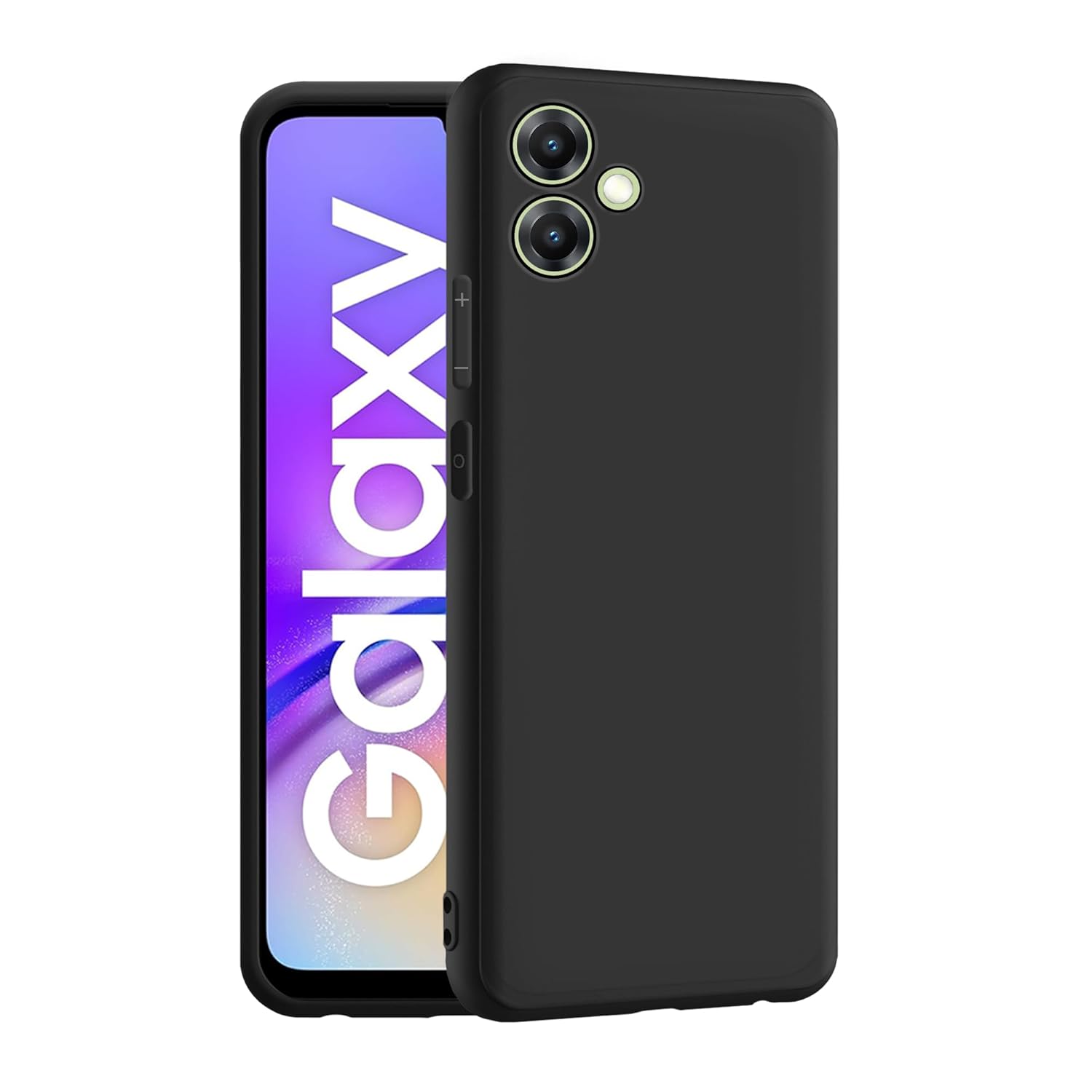 CEDO Samsung Galaxy A05 / F05 / M05 (4G) Back Cover | Camera Bump Protection & Inner Velvet Fabric Lining | Ultra Slim Matte Soft Rubberised Case Cover (Black)