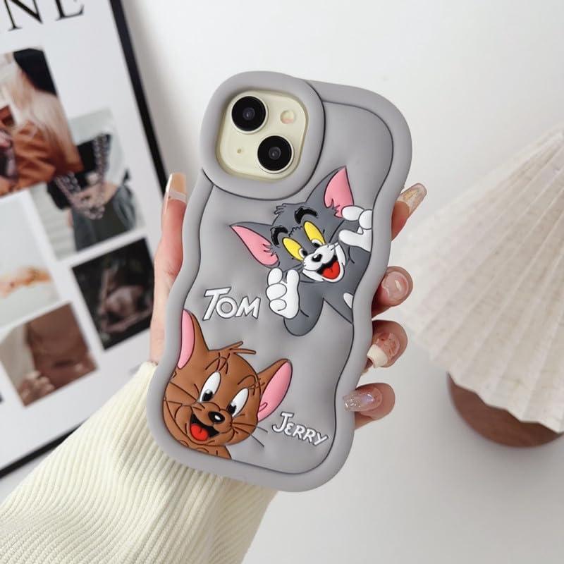 COVERLY for Samsung A14 5G Cartoon Case, Smart 3D Cute Curly Wavy Side Full Protective Flexible Unbreakable Back Case Soft Silicone Stylish Fashion Fun Aesthetic Cover for Samsung Galaxy A14 5G (Gray) COVERLY for Samsung A14 5G Cartoon Case, Smart 3D Cute Curly Wavy Side Full Protective Flexible Unbreakable Back Case Soft Silicone Stylish Fashion Fun Aesthetic Cover for Samsung Galaxy A14 5G (Gray)