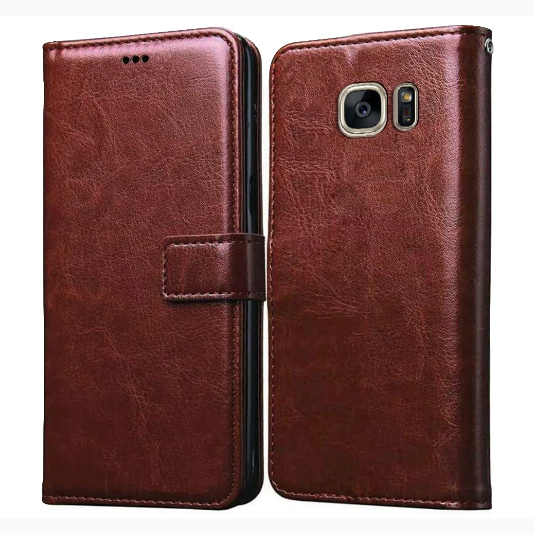 Casotec Flip Cover for Samsung Galaxy S7 Edge | Premium Leather Finish | Inbuilt Pockets & Stand | Flip Case for Samsung Galaxy S7 Edge (Brown) Casotec Flip Cover for Samsung Galaxy S7 Edge | Premium Leather Finish | Inbuilt Pockets & Stand | Flip Case for Samsung Galaxy S7 Edge (Brown)