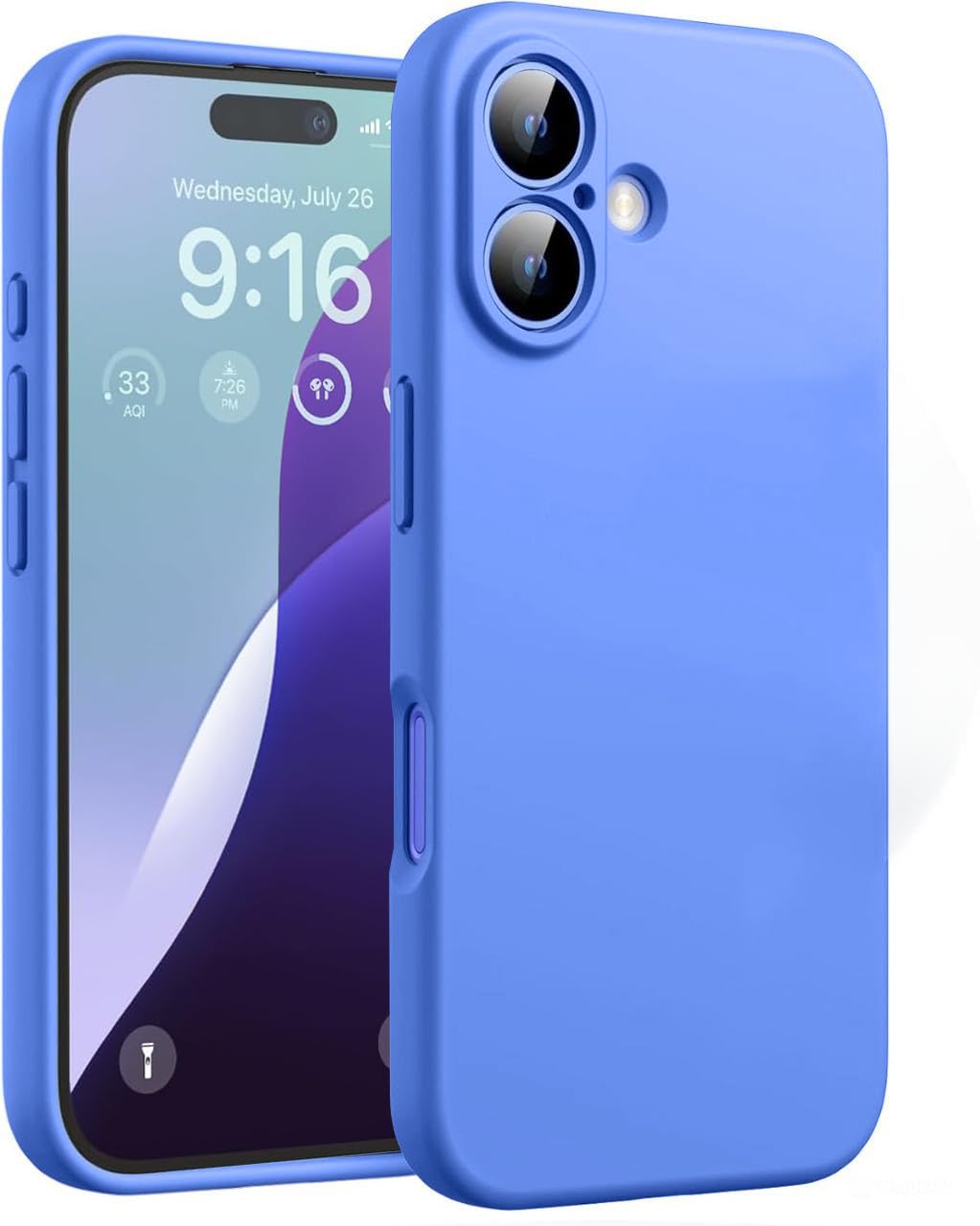 DIZORO Compatible for iPhone 16 Camera Protection Case 6.1, Slim Liquid Silicone 3 Layers Full Covered Soft Gel Rubber Phone Case Protective Cover 6.1 Inch – Azure Blue DIZORO Compatible for iPhone 16 Camera Protection Case 6.1, Slim Liquid Silicone 3 Layers Full Covered Soft Gel Rubber Phone Case Protective Cover 6.1 Inch – Azure Blue