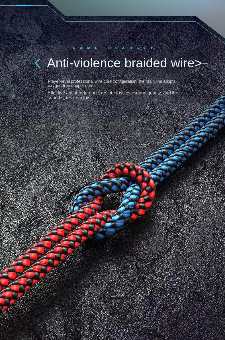 ENTWINO Fighter SY830 Gaming Headphone & Mic, Red LED Light, USB & 3.5 mm Jack Connector Wired Gaming Headset (Red)