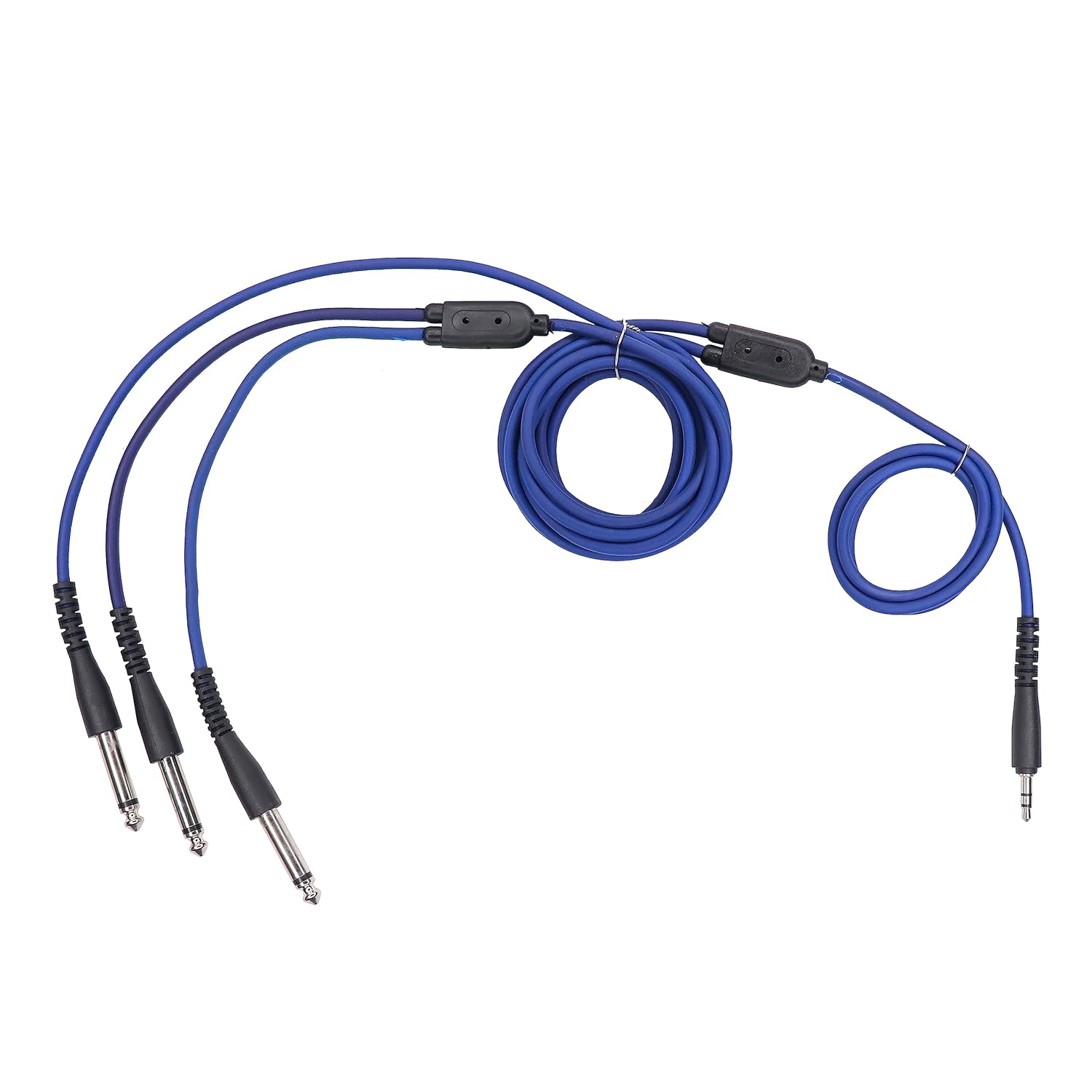 Electronic Spices 3.5mm Stereo to Triple Mono 6.35mm Male Jack Cable Audio Cable for Mixer, Microphone