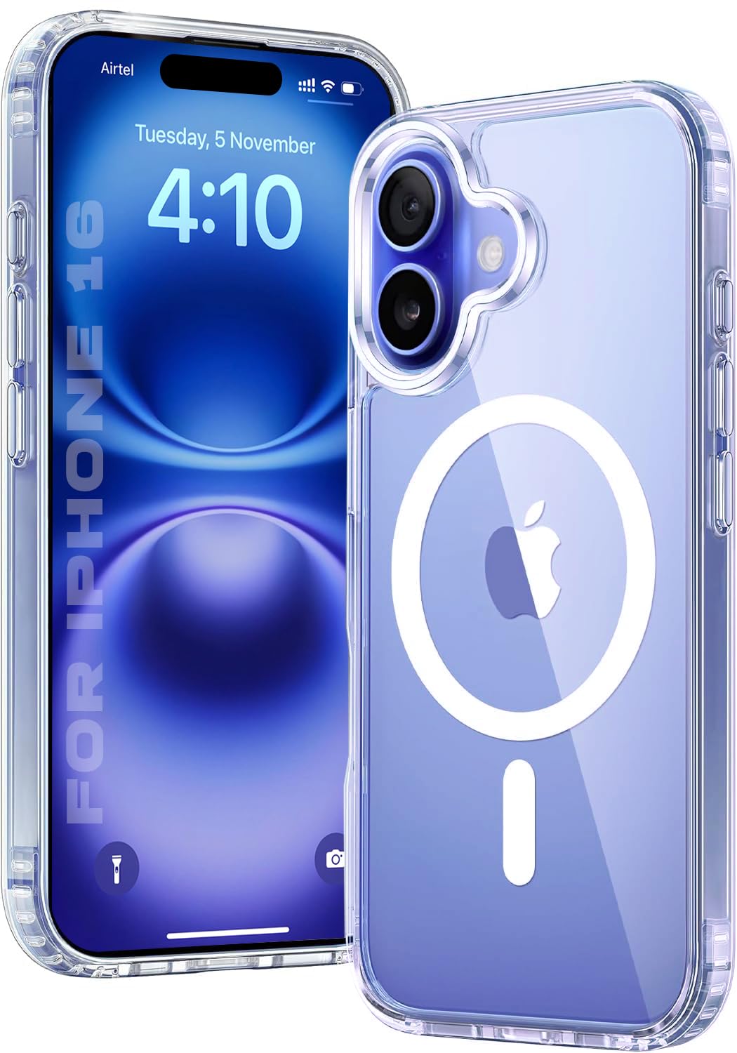 Enflamo Hard Clear Shockproof Transpareant Magnatic Case Cover for iPhone 16 | Ultra Hybrid Camera Bump Protection Enflamo Hard Clear Shockproof Transpareant Magnatic Case Cover for iPhone 16 | Ultra Hybrid Camera Bump Protection