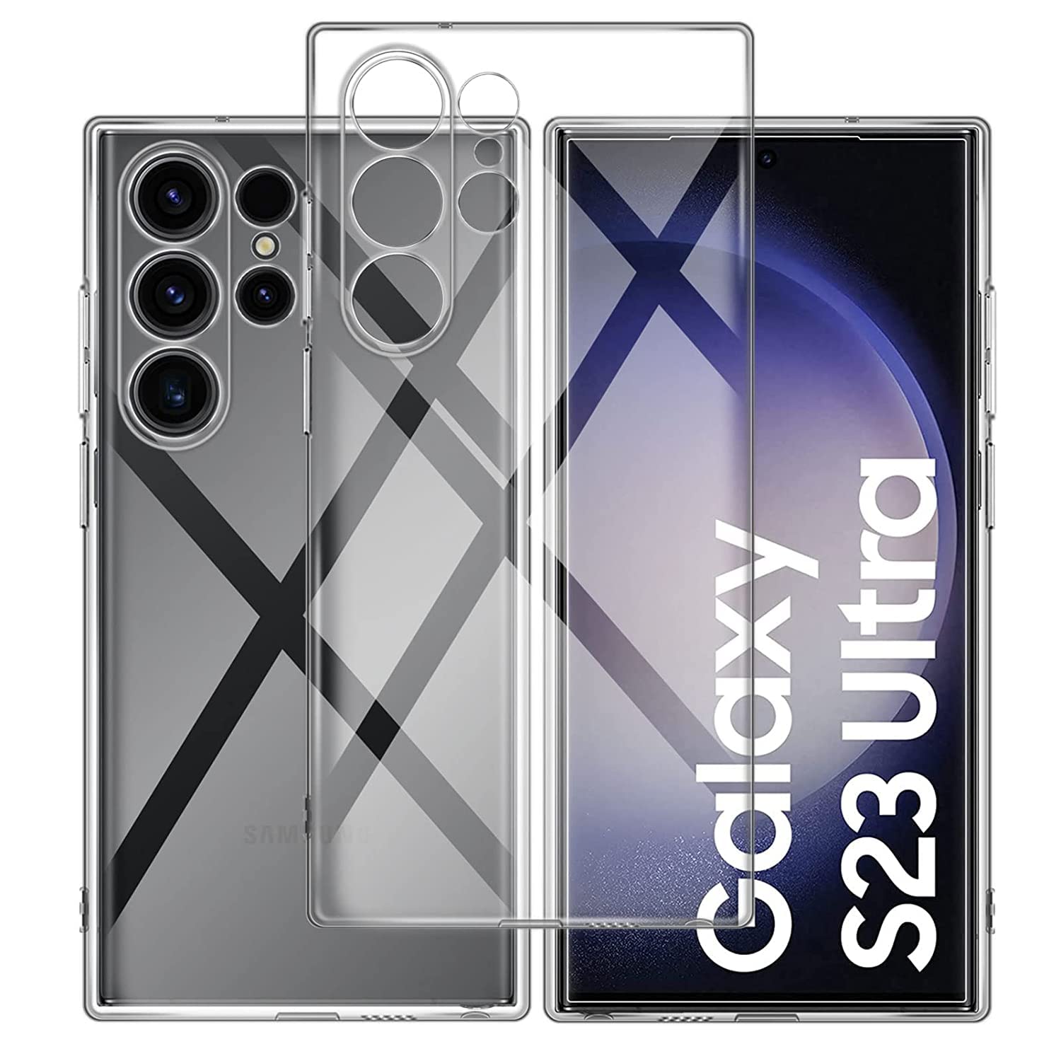 JGD PRODUCTS for Samsung Galaxy S23 Ultra 5G Premium Transparent Soft Silicon Back Cover [Transparent]
