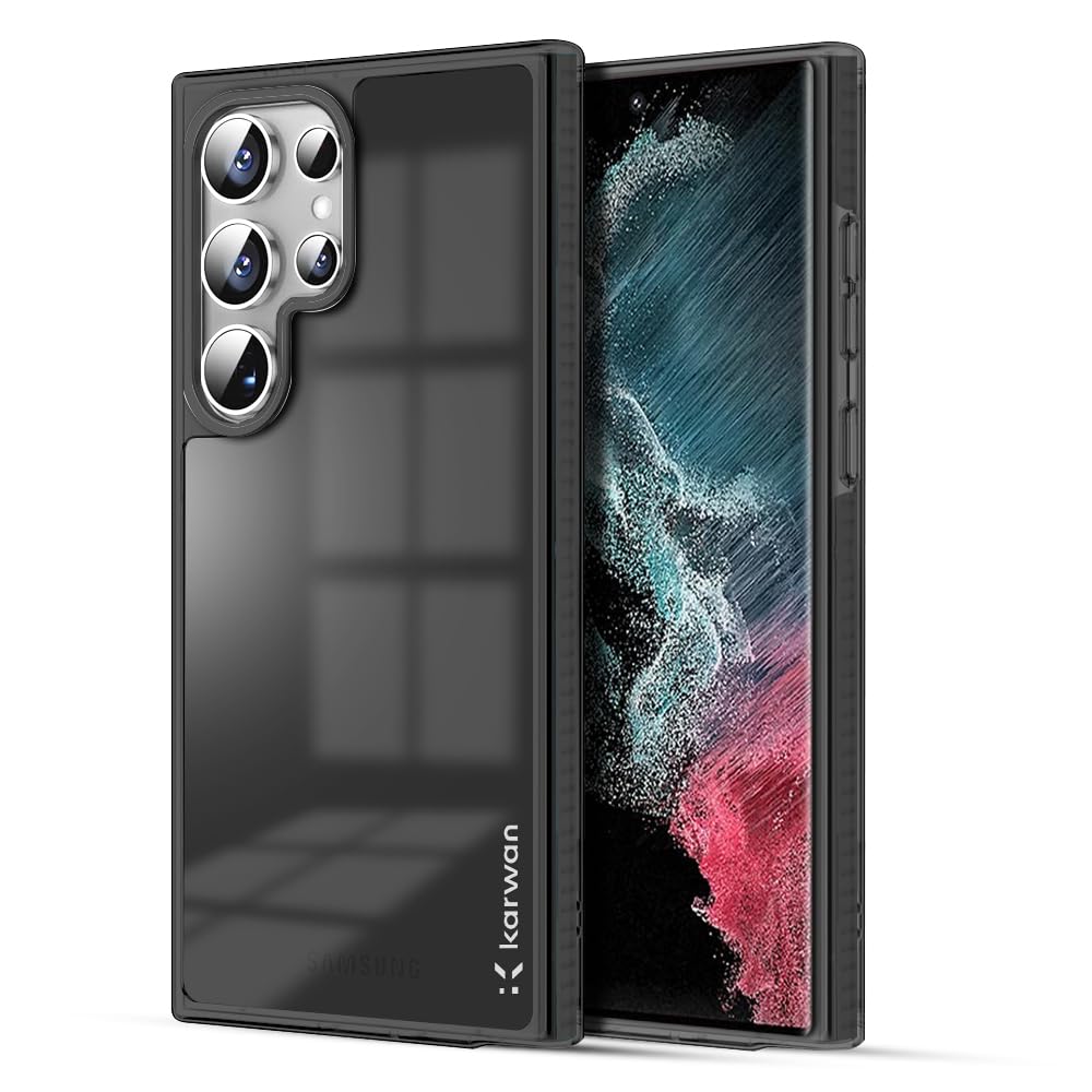 KARWAN®Samsung S23 Ultra Back Cover |Polycarbonate Material| Full Camera Protection |Perfectly Fit| Case for Samsung S23 Ultra – Black