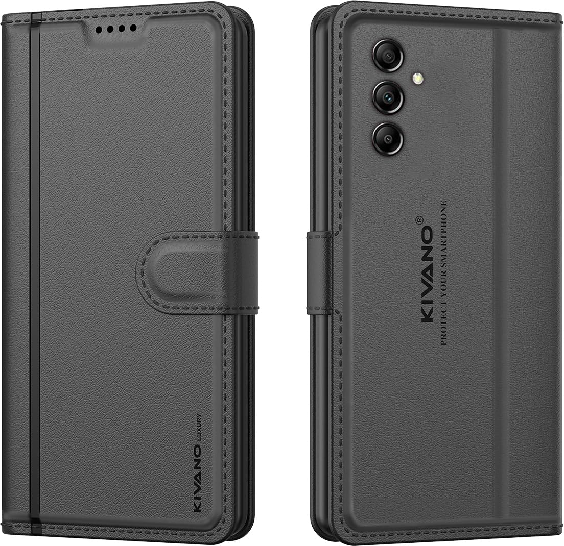KIVANO LUXE® Compatible with Samsung Galaxy A14 5G Artisanal Leather Wallet Case with Card Holder for Men Women, Magnetic Flip Folio Cover with Stand RFID Blocking Cell Case KIVANO LUXE® Compatible with Samsung Galaxy A14 5G Artisanal Leather Wallet Case with Card Holder for Men Women, Magnetic Flip Folio Cover with Stand RFID Blocking Cell Case