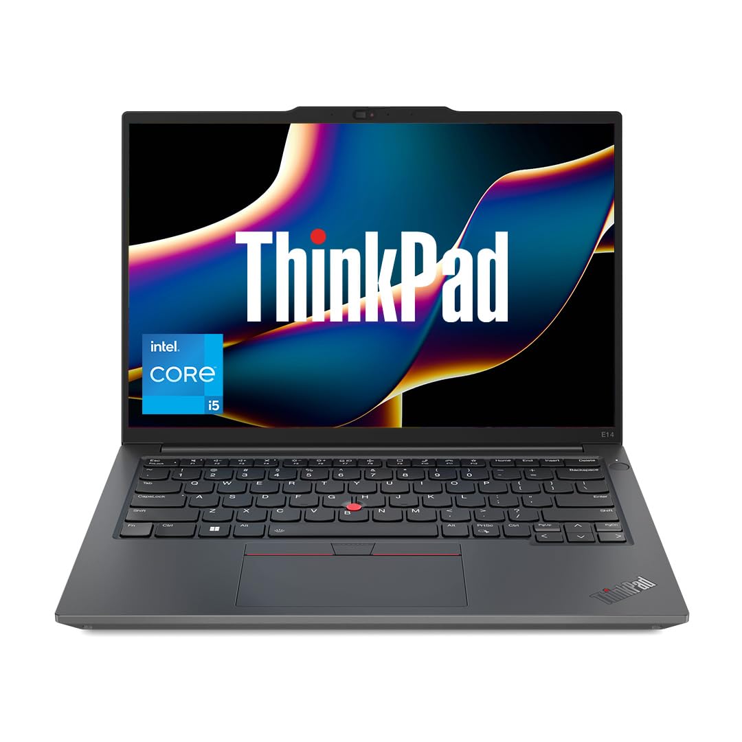 Lenovo ThinkPad E14 Intel Core i5 13th Gen 14″ WUXGA IPS 300 Nits Thin and Light Laptop (16GB RAM/512GB SSD/Windows 11 Home/Office 2021/Backlit Keyboard/FPR/Black/1.41 kg), 21JKS0UA00