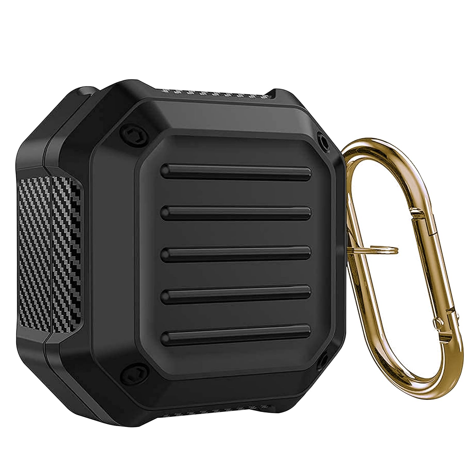 NEWTECHNO Rugged Armor Cover Case for Samsung Galaxy Buds Pro(2021),Galaxy Buds 2,Galaxy Buds Live (2020)-Oil-Resistant, Abrasion-Resistant, Shock-Resistant (Without Earbud, 2 Pieces Design)[Black]