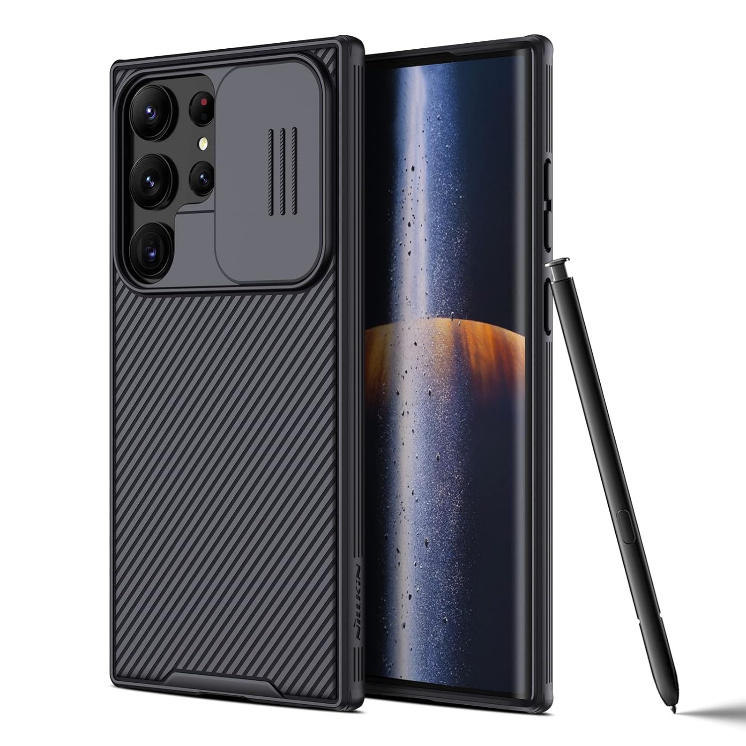 Nillkin Thermoplastic Polyurethane Galaxy S23 Ultra Case, Camshield Pro for Samsung Galaxy S23 Ultra Case with Slide Camera Cover, Slim Rugged Phone Case for Samsung S23 Ultra 5G 2023 6.8” (Black) Nillkin Thermoplastic Polyurethane Galaxy S23 Ultra Case, Camshield Pro for Samsung Galaxy S23 Ultra Case with Slide Camera Cover, Slim Rugged Phone Case for Samsung S23 Ultra 5G 2023 6.8” (Black)