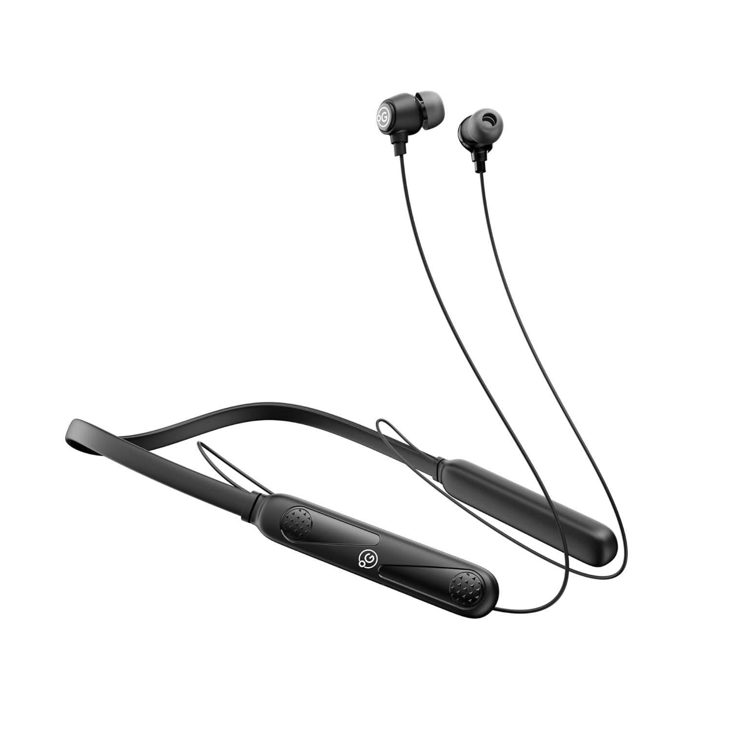 OOGE Tune 8 in-Ear Bluetooth Neckband, 30H Playtime, Magnetic Eartips, Hi-fi Deep Bass Sound, IPX4 Sweat Resistant, Type C Charging Port, Sound Pulse Mic for Sound Clarity (Satin Black)