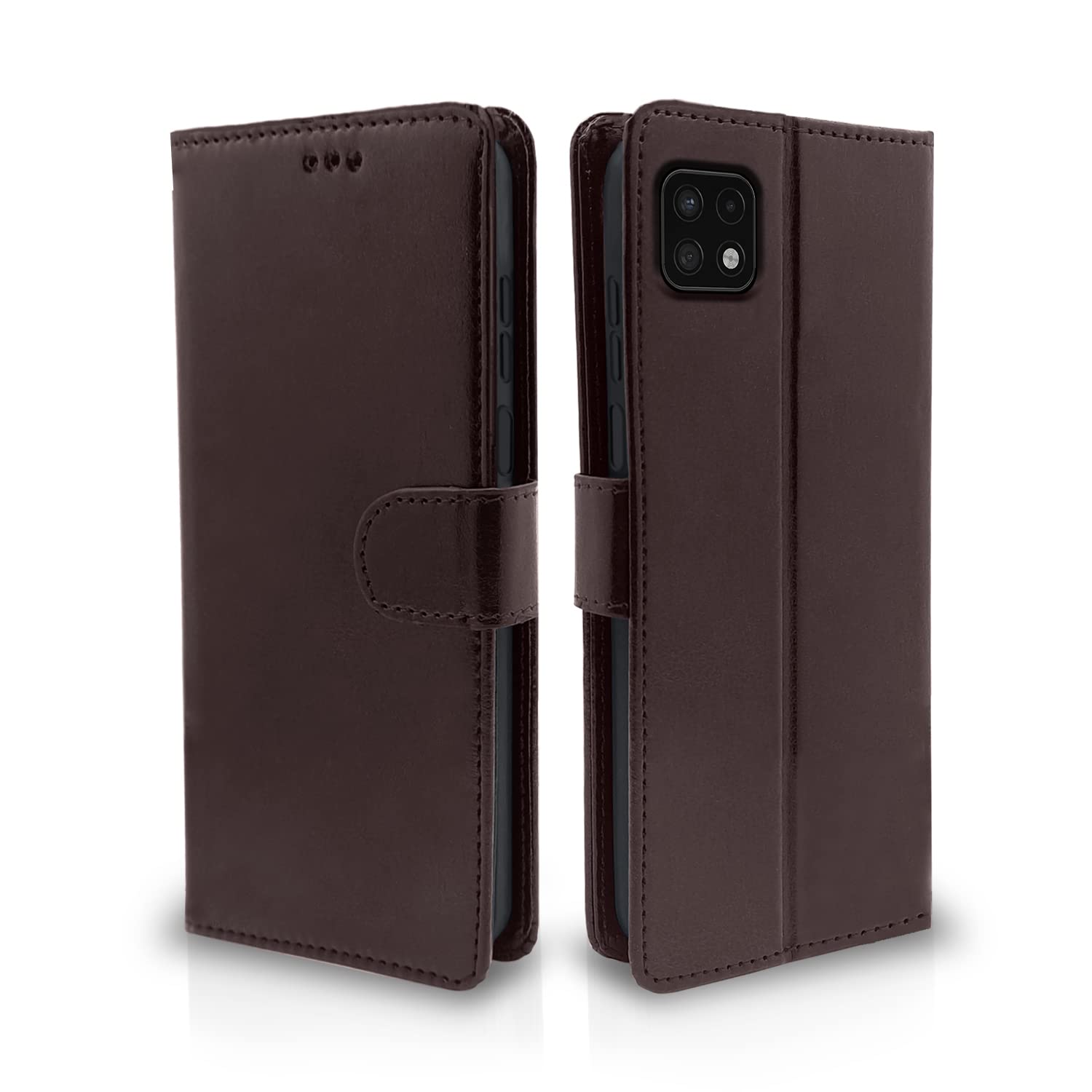 Pikkme Samsung Galaxy A22 5G Flip Case Leather Finish | Inside TPU with Card Pockets | Wallet Stand and Shock Proof | Magnetic Closing | Complete Protection Flip Cover (Coffee) Pikkme Samsung Galaxy A22 5G Flip Case Leather Finish | Inside TPU with Card Pockets | Wallet Stand and Shock Proof | Magnetic Closing | Complete Protection Flip Cover (Coffee)