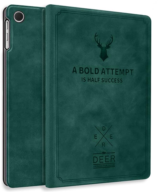 Robustrion Cover for Samsung Galaxy Tab A9+ 11 inch Cover Case, Deer Flip Cover Case for Samsung Galaxy Tab A9+ 11 inch/Galaxy Tab A9 Plus Tablet Cover [Auto Sleep Wake Support] – Dark Green